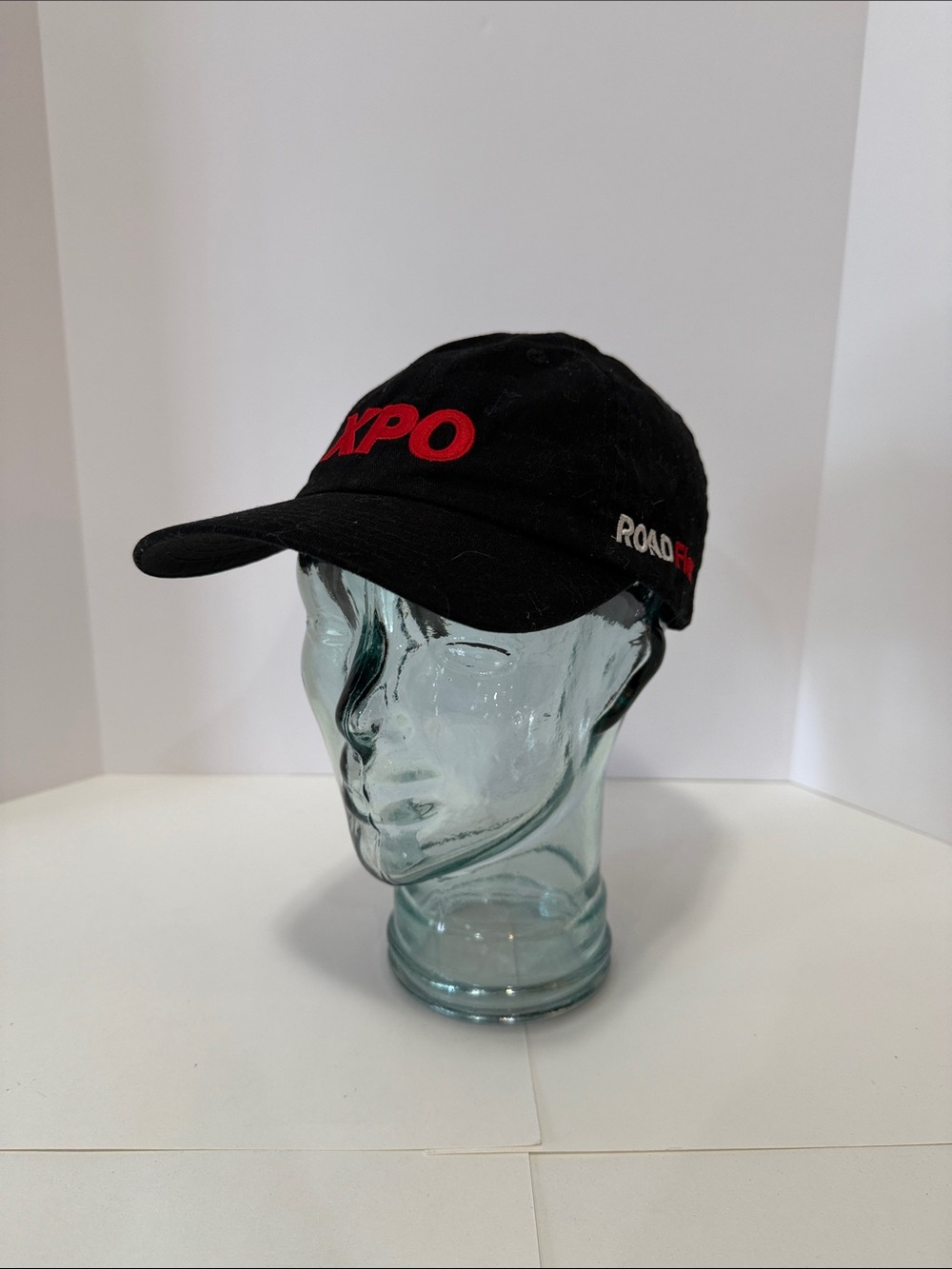 Black Baseball Cap with Red XPO Embroidery